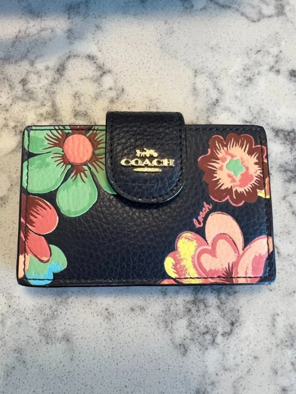 Coach Rowan Satchel with Floral Print + Matching Card Wallet